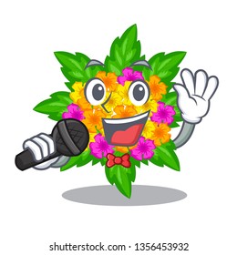 Singing lantana flowers in the cartoon shape
