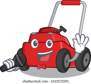 Singing lawnmower character .