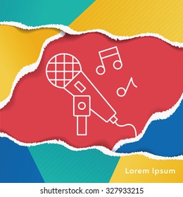 singing line icon