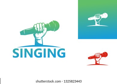 Singing Logo Template Design Vector, Emblem, Design Concept, Creative Symbol, Icon