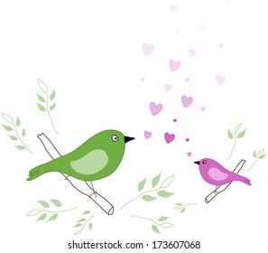 Singing Love Birds 
