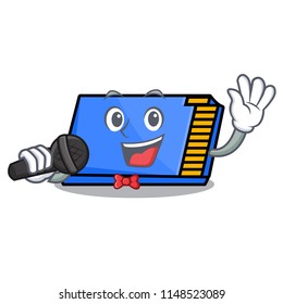 Singing memory card mascot cartoon