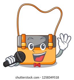 Singing menesseger bag color on a cartoon