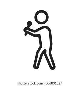 Singing, microphone, music icon vector image. Can also be used for activities. Suitable for use on web apps, mobile apps and print media.