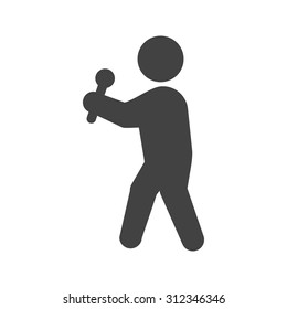Singing, microphone, music icon vector image. Can also be used for activities. Suitable for use on web apps, mobile apps and print media.