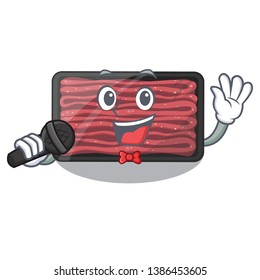 Singing minced meat in the cartoon fridge