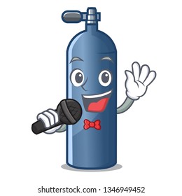 Singing miniature air tank diving character shape