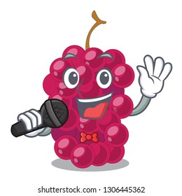Singing mulbery fruit slices above mascot bowl