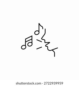 Vector de signo de icono de notas musicales