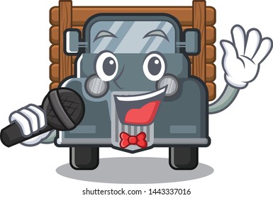 Singing old truck in the mascot shape
