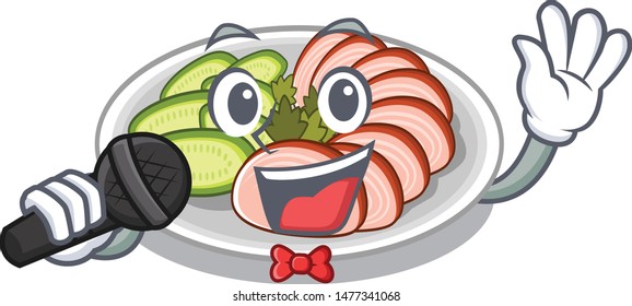 Singing peking dunking fried in mascot pan