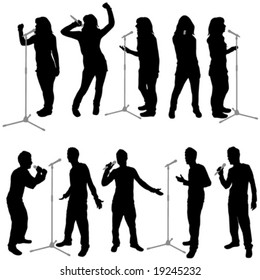 singing people vector