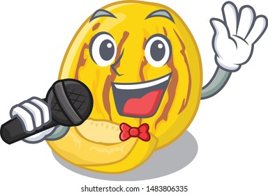 Singing pepino melon with the character shape