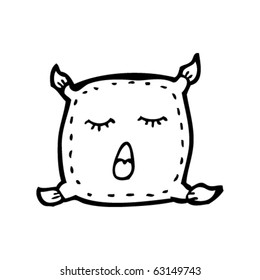 dibujo animado de almohada de canto