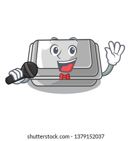 Singing plastic box in the cartoon table