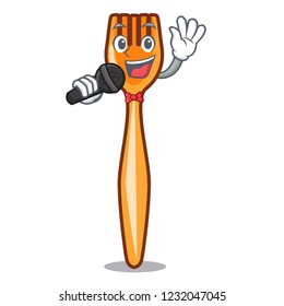 Singing plastic fork on use for mascot