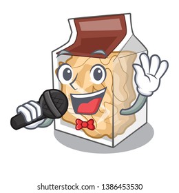 Singing pork rinds in the mascot shape