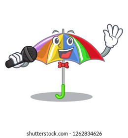 Singing rainbow umbrella in chracter that fun