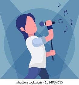 Singing Rock Star Vector Image