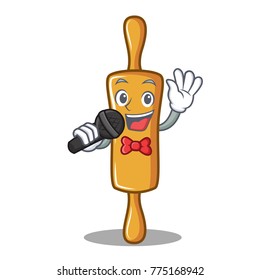 Singing rolling pin character cartoon