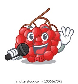 Singing rowan slices fruit cartoon berries shape