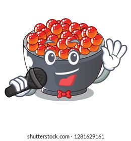 Singing salmon roe character ready to eat