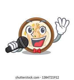 Singing samgyetang in the a character shape