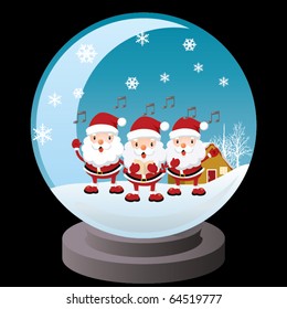 Singing Santa in the Magic Ball