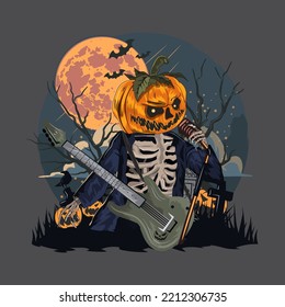Singing Skeleton Stock Illustrations Vector