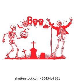 ilustração de imagem de vetor de esqueleto de canto	
