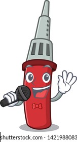 Singing soldering iron in the character shape