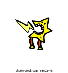 caricatura de estrella de canto