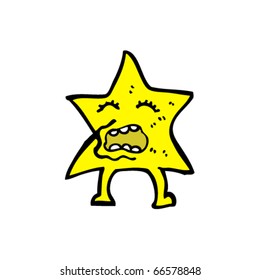 caricatura de estrella de canto