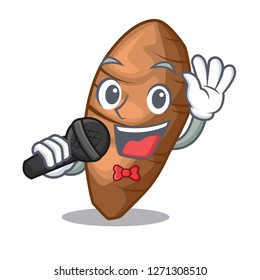 Singing taro tuber isolated in the mascot