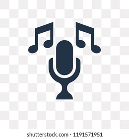 Singing vector icon isolated on transparent background, Singing transparency concept can be used web and mobile