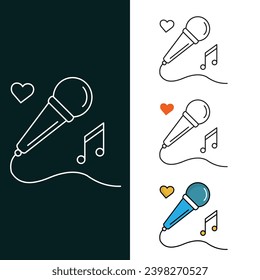 "Singing Vector Illustration Icon Design"