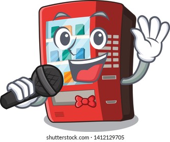 Singing vending machine next to character door