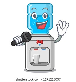 Singing water cooler with plastic bottle cartoon