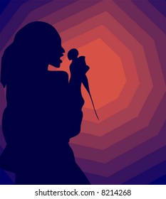 Singing Woman Illustration