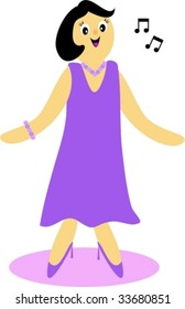 Singing Woman Vector