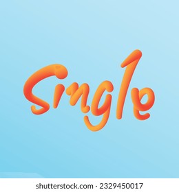 Single 3D calligraphy hand lettering vector.