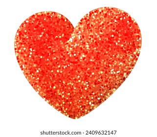 Un solo corazón de caramelos de gelatina roja 3d con brillo. Felices imágenes prediseñadas del día de San Valentín para pancartas o plantillas de letras. Ilustración del vector