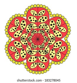 Single Abstract Flower Pattern