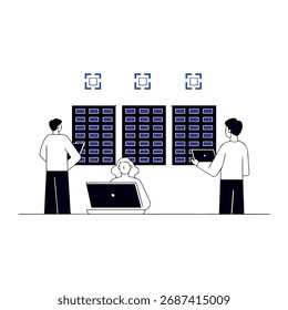 A single, abstract geometric shape rendered in vibrant CMYK colors, presented cleanly isolated on a white background.