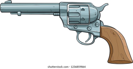 Single Action Army Revolver 1873 (Vector Cartoon Art)