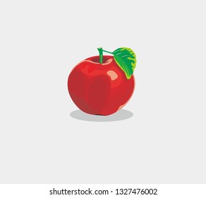 Single Apple Illustration Design 