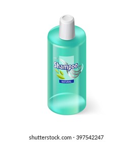 Single Aquamarin Bottle of Shampoo with Lable