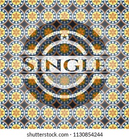 Single arabesque emblem. arabic decoration.