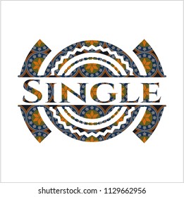 Single arabesque emblem background. arabic decoration.