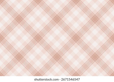 Single background fabric pattern, abstract plaid textile tartan. Art seamless check vector texture in light and white colors palette.